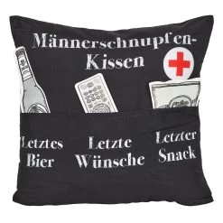Hergo Sofahelden Kissen Mit Taschen 43x43cm - Männerschnupfen 9086