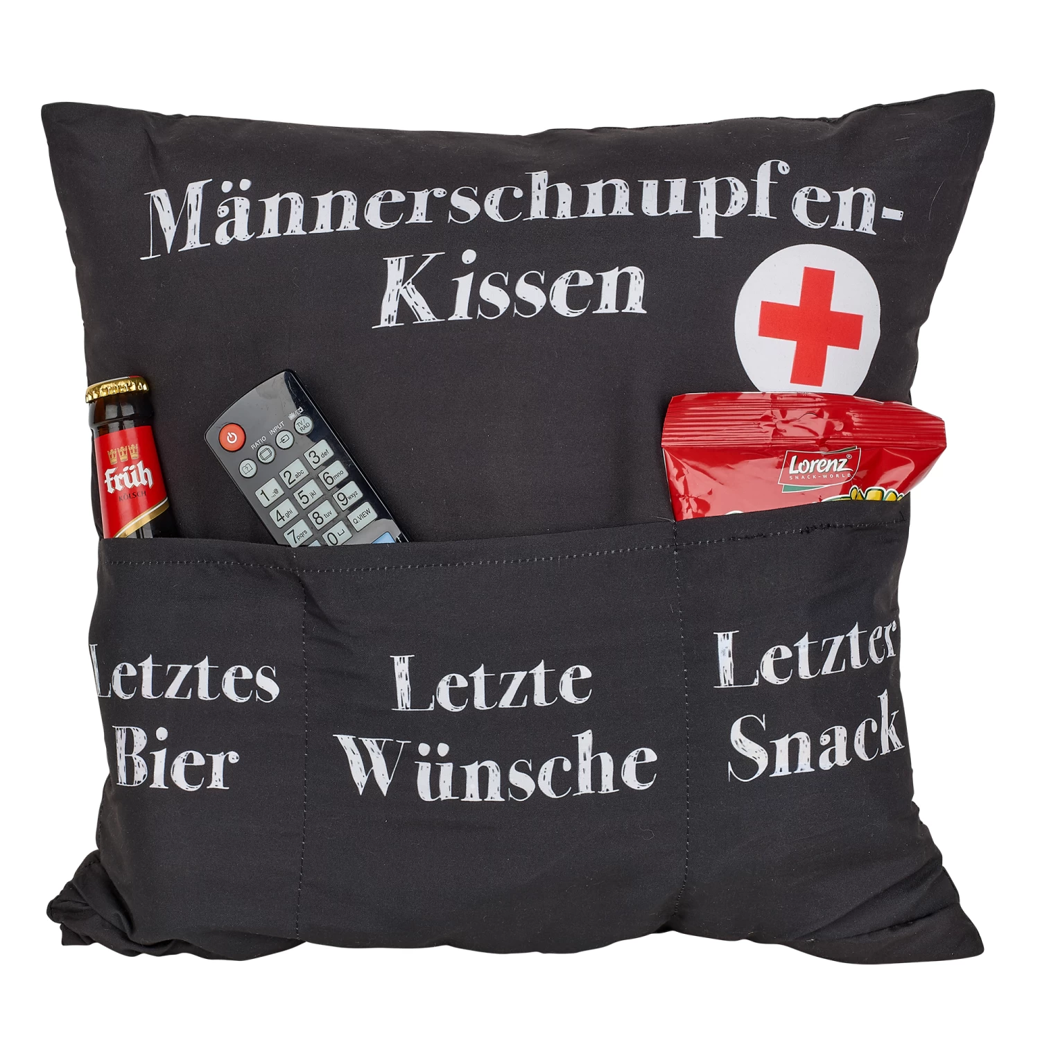 Hergo Sofahelden Kissen Mit Taschen 43x43cm - Männerschnupfen 9086 2 Hergo Sofahelden Kissen Mit Taschen 43x43cm - Männerschnupfen 9086 – Bild 2