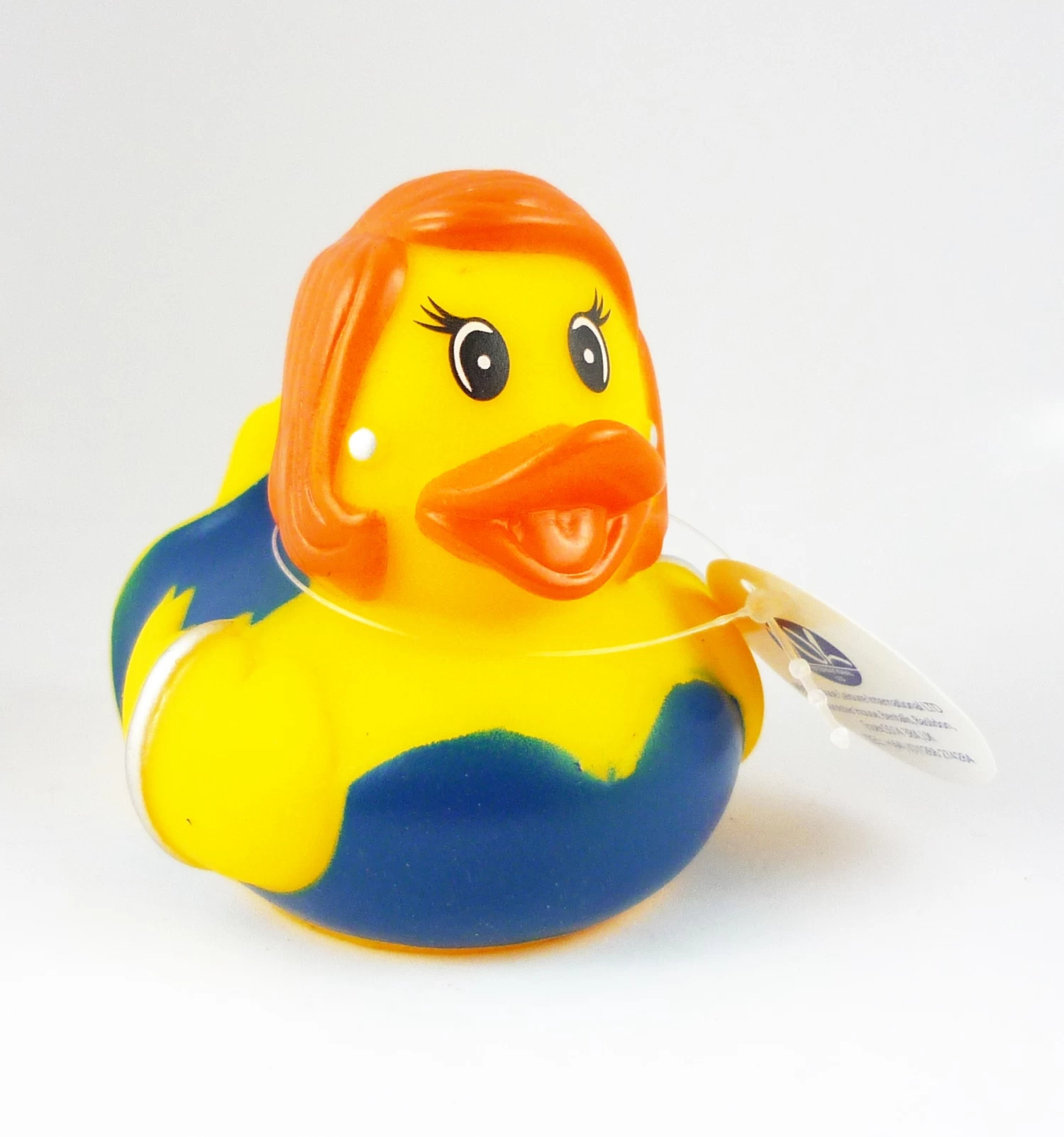 Gummiente Badeente Mit Quietsche - Dame Im Blauen Kleid 1 Gummiente Badeente Mit Quietsche - Dame Im Blauen Kleid