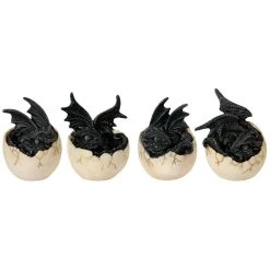 4er Drachen-Set Dracheneier - Mini-Drachen Deko Mittelalter MC30626