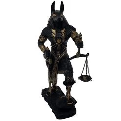 Ägyptische Anubis Figur Mit Schale Ca. 26cm Handbemalt Dekogegenstand MC90178