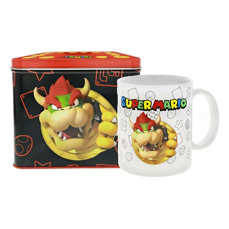 Nintendo Super Mario Bowser Tasse Cup Becher Keramik Mit Spardose Münzbox 554677 1 Nintendo Super Mario Bowser Tasse Cup Becher Keramik Mit Spardose Münzbox 554677