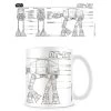 Pyramid 23476 Star Wars Tasse AT-AT Skizze S/w Keramiktasse Kaffeetasse 315ml